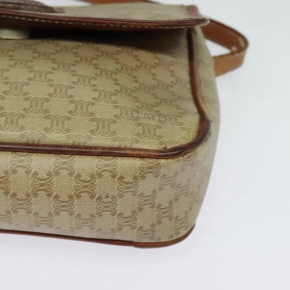 CELINE Macadam Canvas Shoulder Bag PVC Beige Auth - Picture 7 of 16